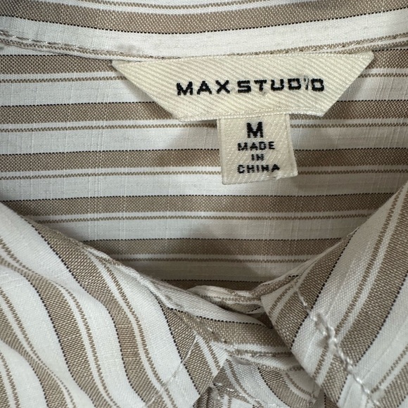 MAX STUDIO Striped White Dress - Picture 4 of 8